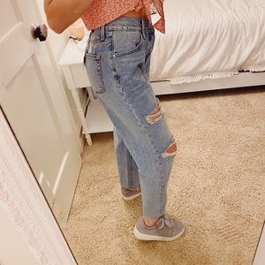 light blue mom jeans